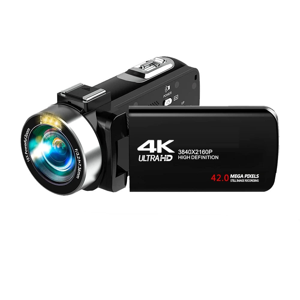 4K Digital Camera Dual Battery 64GB Card Included Black-0