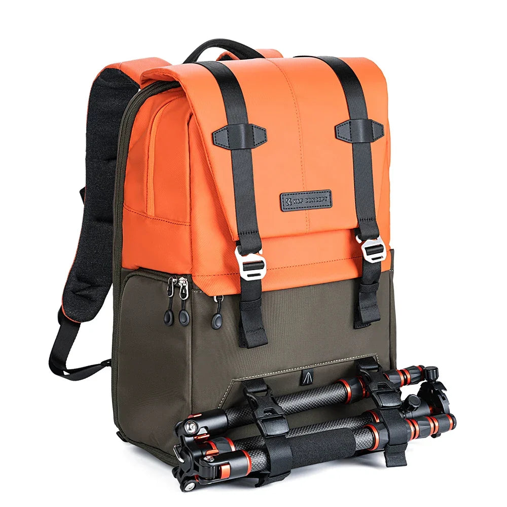 20L Camera Backpack with Tripod Holder Orange-3