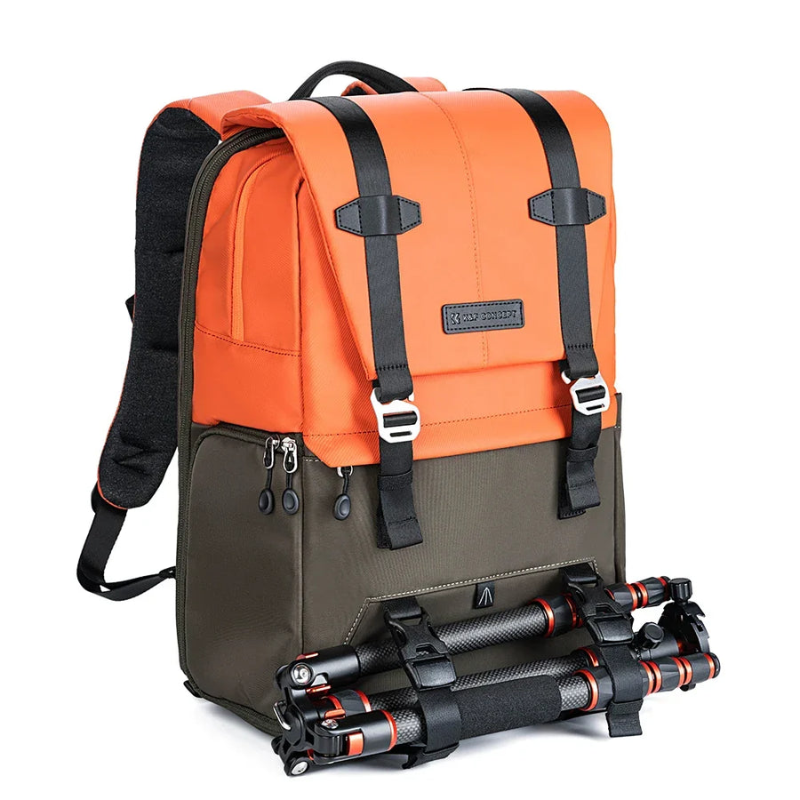 20L Camera Backpack with Tripod Holder Orange