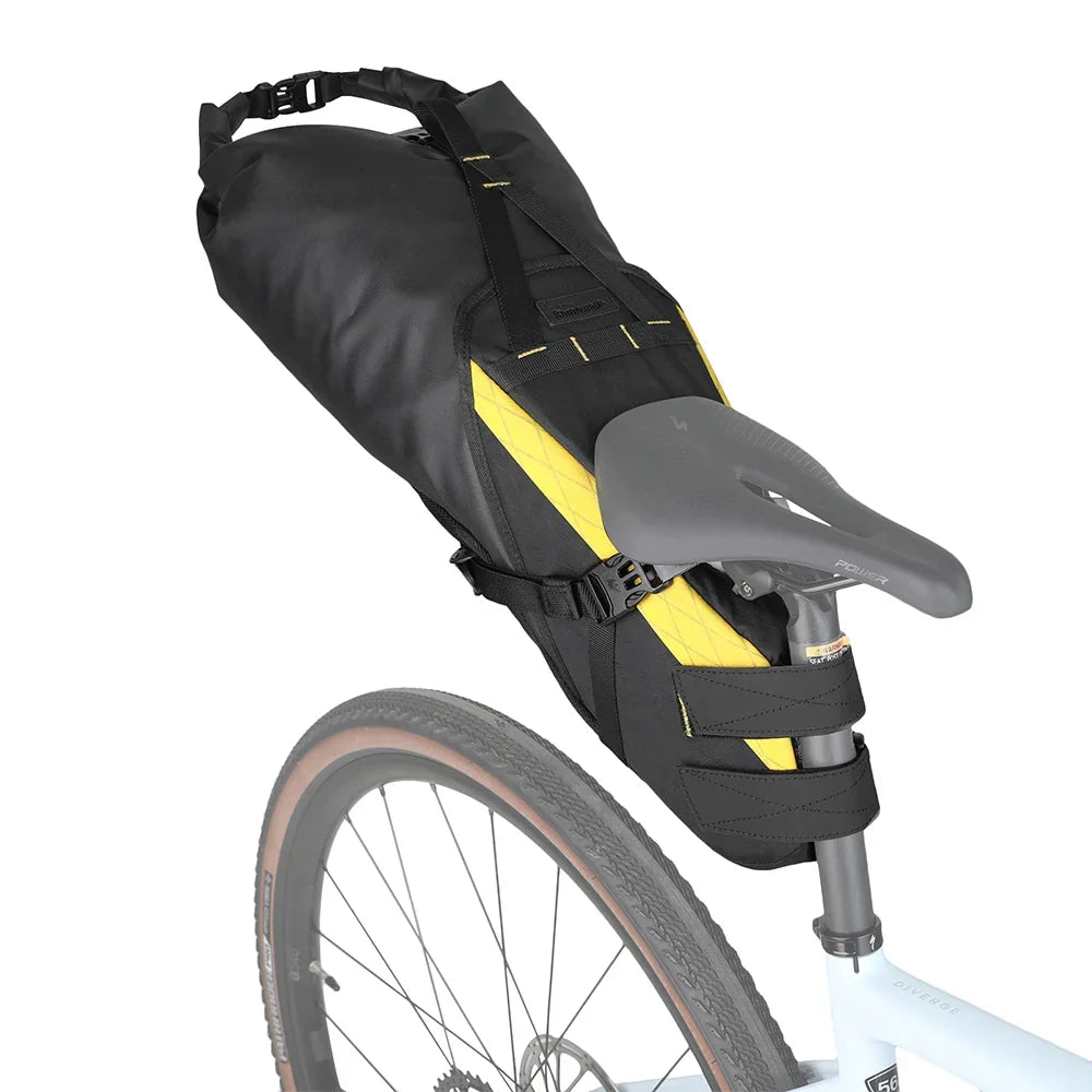 14L Waterproof Bike Saddle Bag Stable Removable Dry Bag Yellow-0