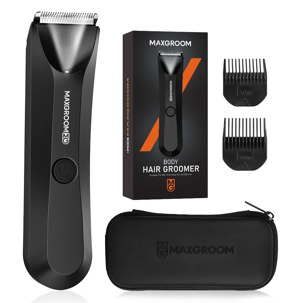 Body Hair Trimmer for Men Replaceable Ceramic Blade Black-0