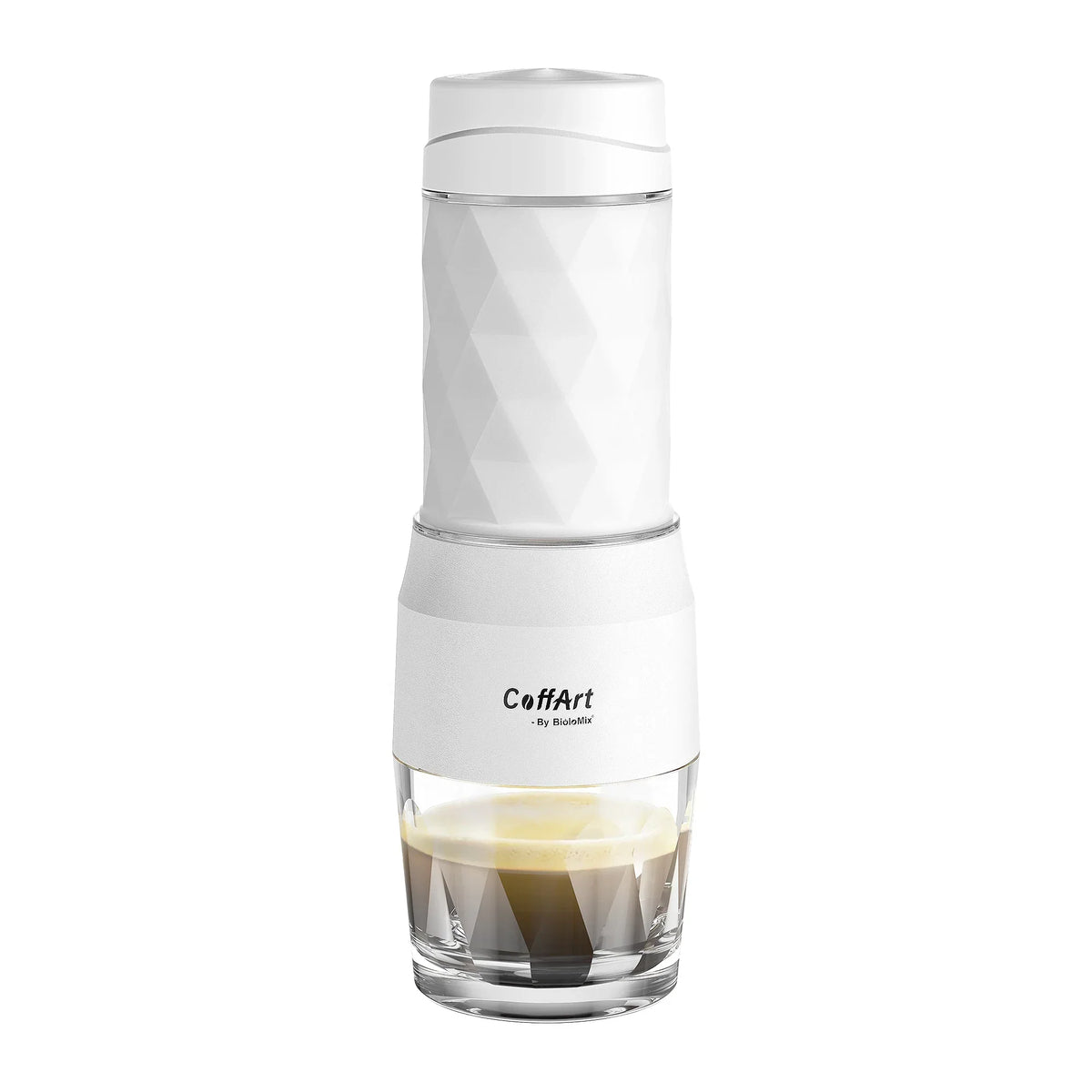 Portable Hand Press Espresso Maker 3 in 1 Travel Coffee Brewer White-0