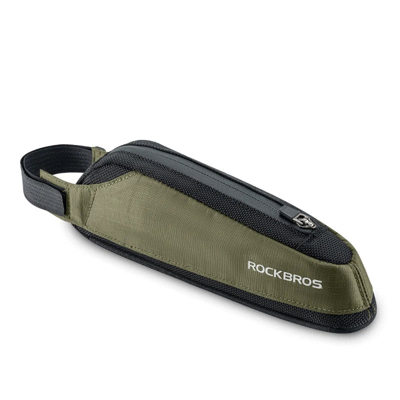 0.65L Ultralight Nylon Bike Top Tube Frame Bag Rainproof Green