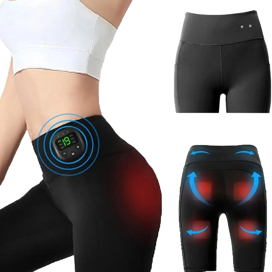 EMS Muscle Stimulator High Waist Yoga Shorts – 8 Modes, 19 Intensity Levels XL-0