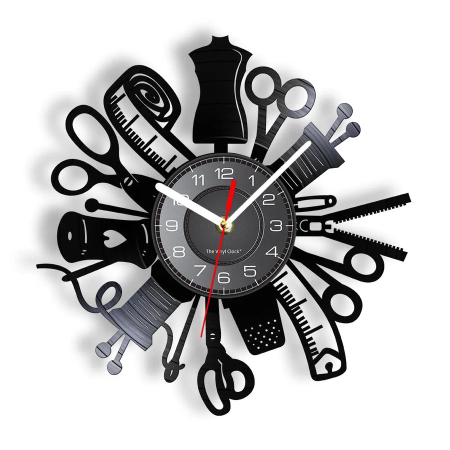 Vintage Sewing Machine Wall Clock: Retro Chic for Timeless Decor
