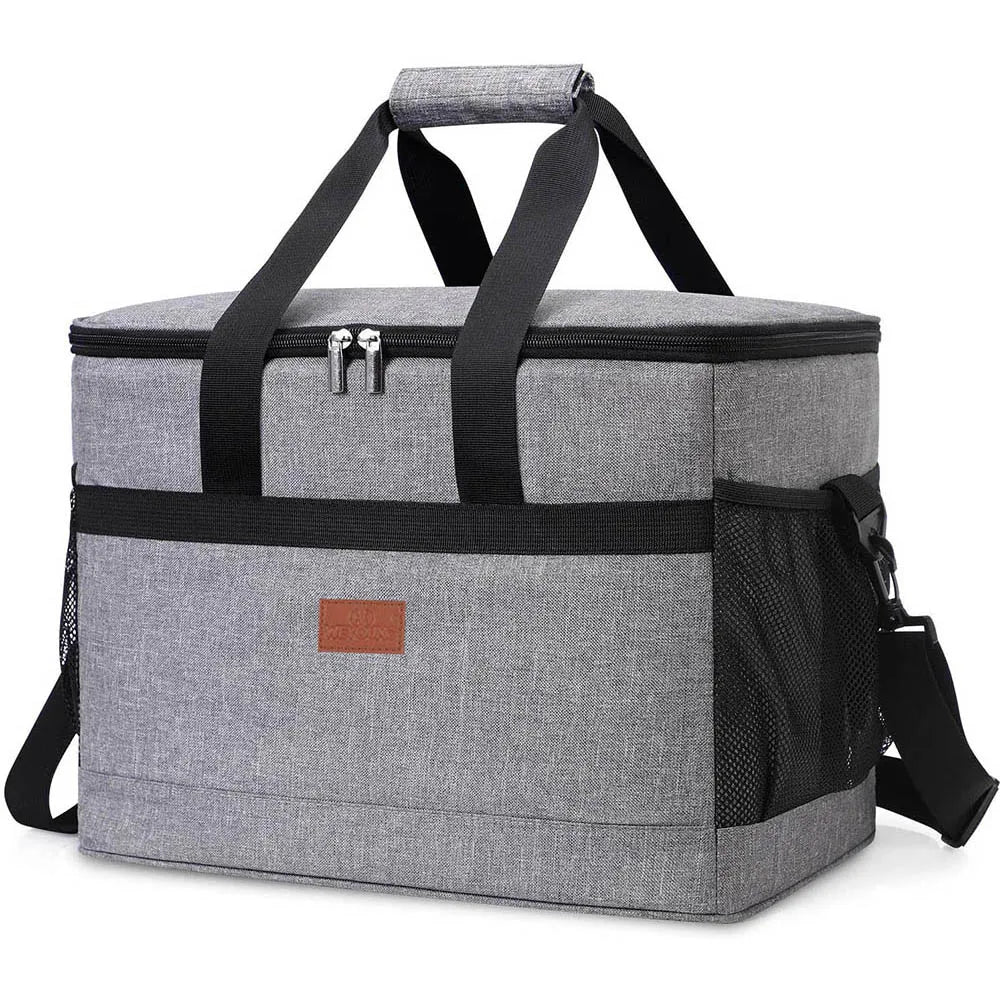 32L Large Soft Cooler Bag with Hard Liner Grey-0