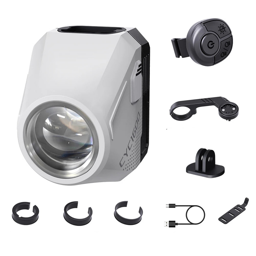 Ultra-Bright 1600 Lumen Bike Headlight Remote White