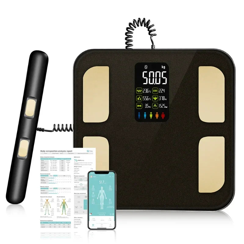 Smart Bioimpedance Scale with Hand Black