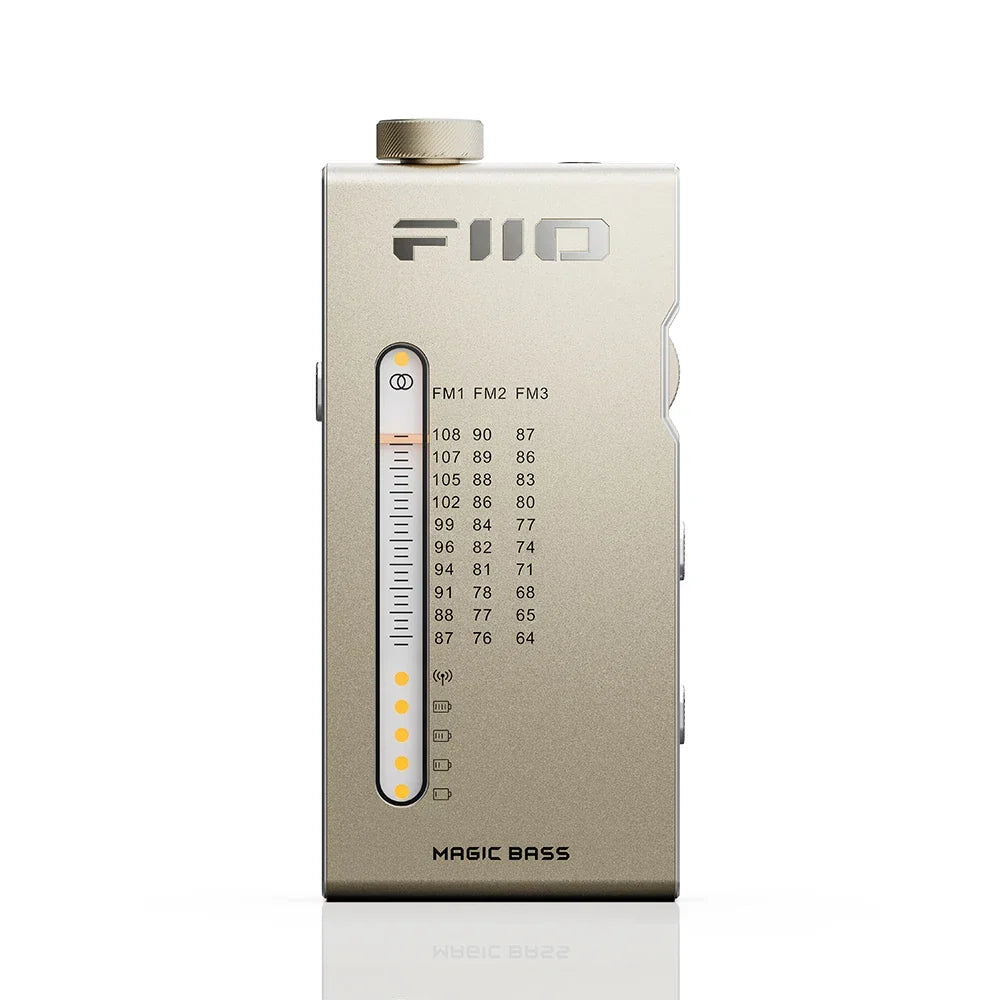 Portable HiFi FM Stereo Radio Receiver Gold-0