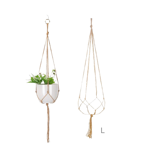 Hanging Plant Handmade Macrame Plant Hanger Flower Pot Planter Hanger Wall Decor Courtyard Garden Hanging Planter Hanging Basket-0