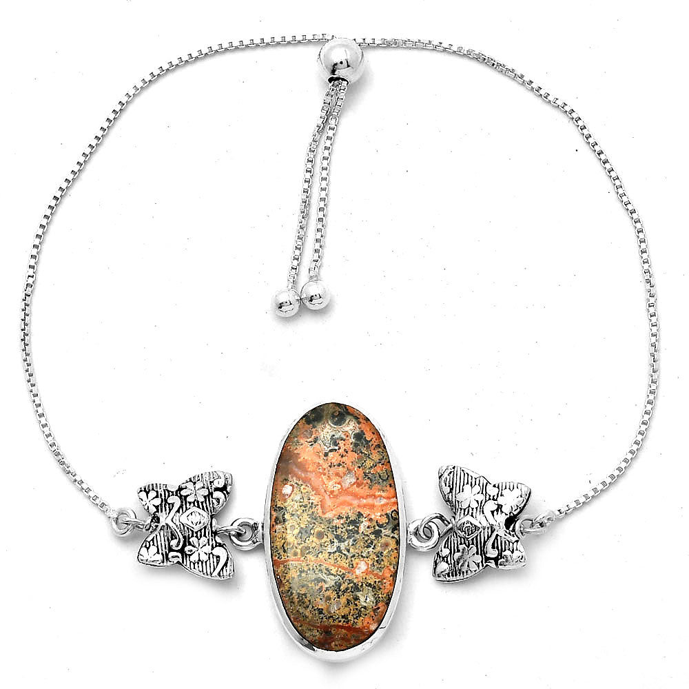 AdjustableLeopard Skin Jasper Slider Bracelet B-1029 SDB4061-1