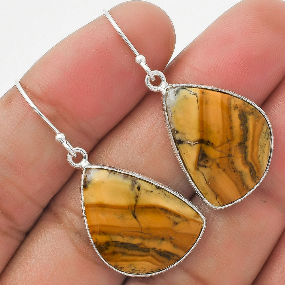 Natural Cold Mountain Thunder Egg Earrings E-1001 SDE63849-0
