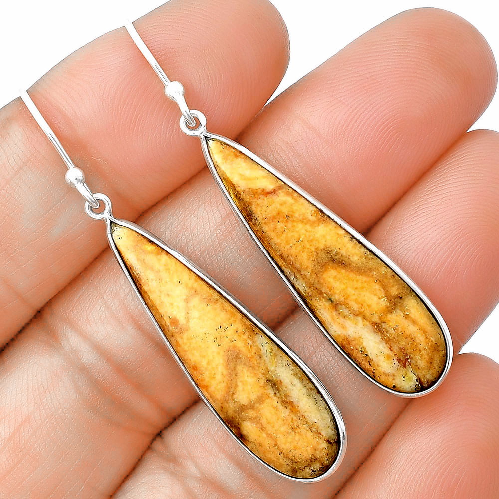 Natural Coral Jasper Earrings E-1001 SDE75452-0