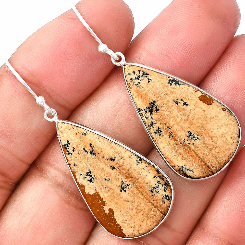 Natural Picture Jasper Earrings E-1001 SDE77082-0
