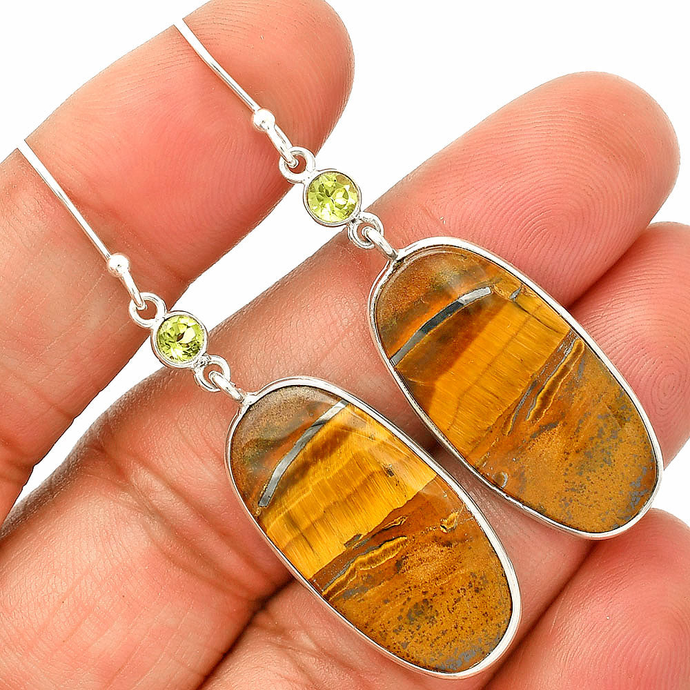 Tiger Eye - Africa & Peridot Earrings E-1002 SDE84007-0