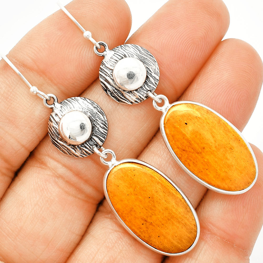 Natural Honey Aragonite Earrings E-1077 SDE84345-0
