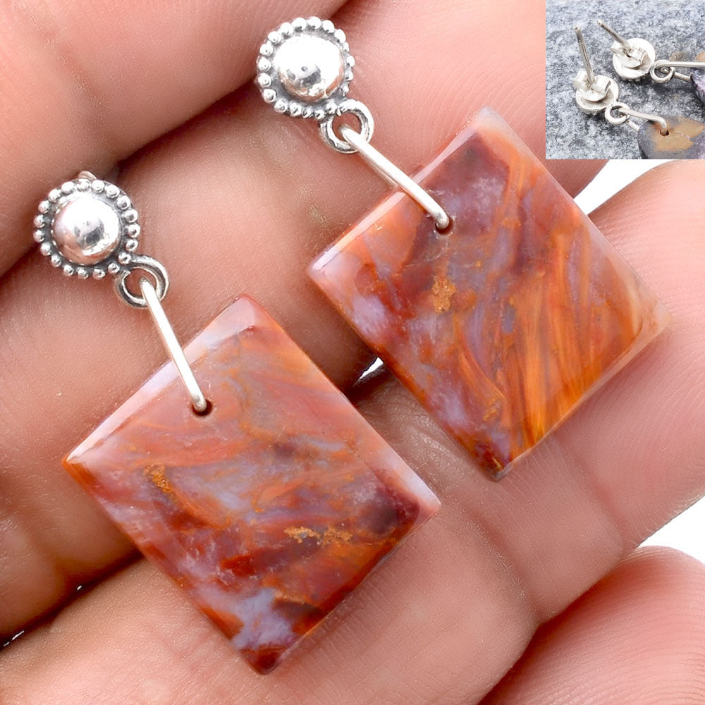 Natural Pietersite - Namibia Earrings E-1227 SDE86586-0