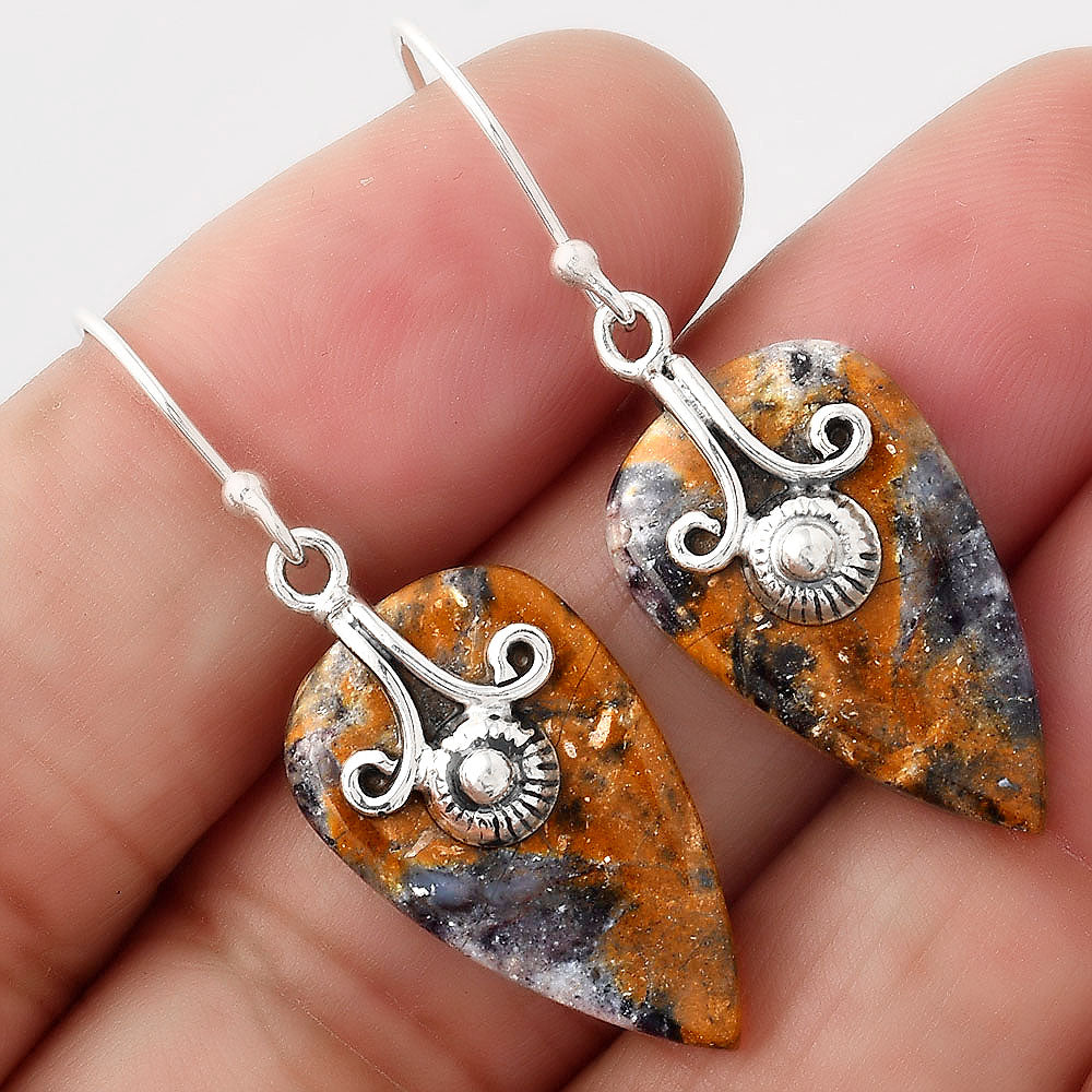Natural Indian Blanket Jasper Earrings E-1137 SDE86841-0