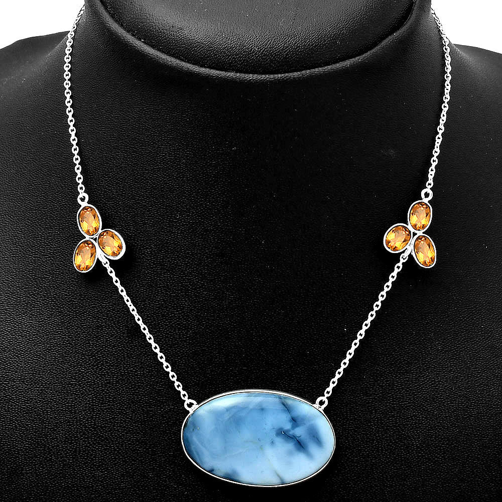 Natural Owyhee Opal & Citrine Necklace N-1002 SDN1686-0