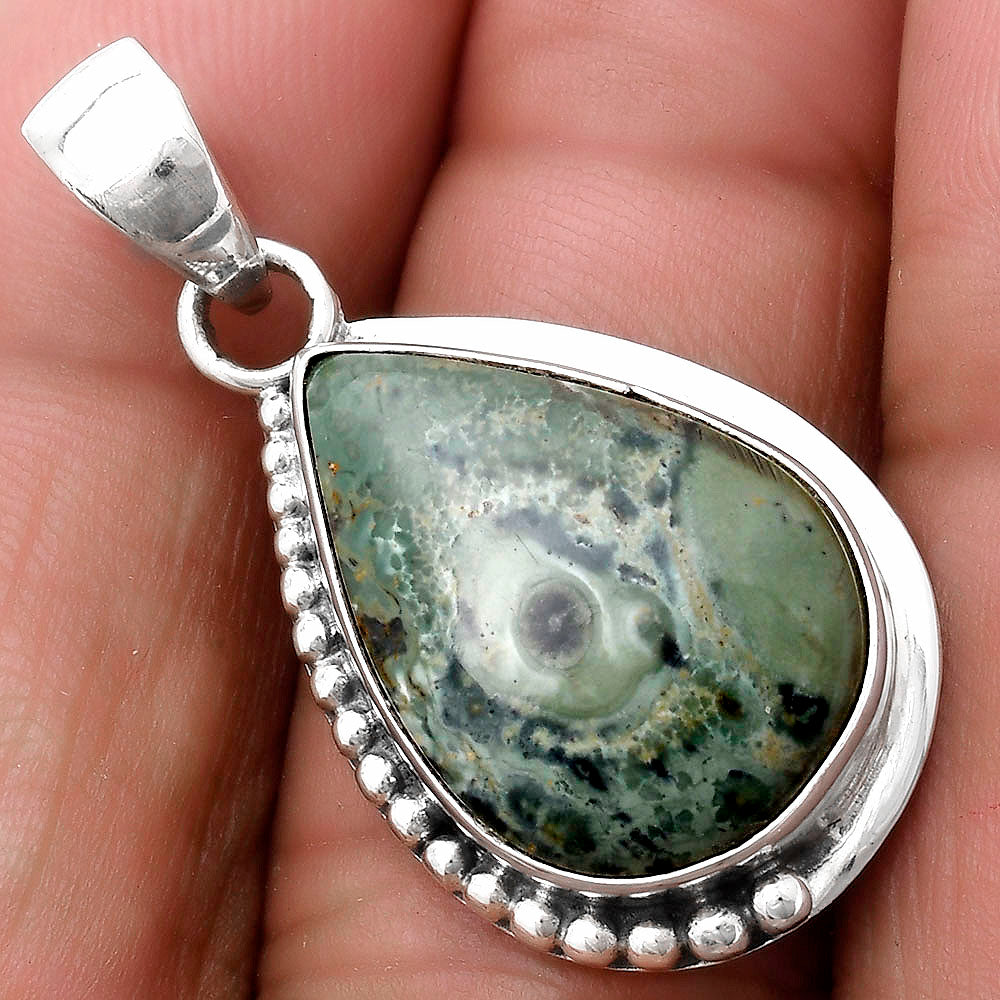 Natural Star Galaxy Jasper Pendant P-1326 SDP119740-0