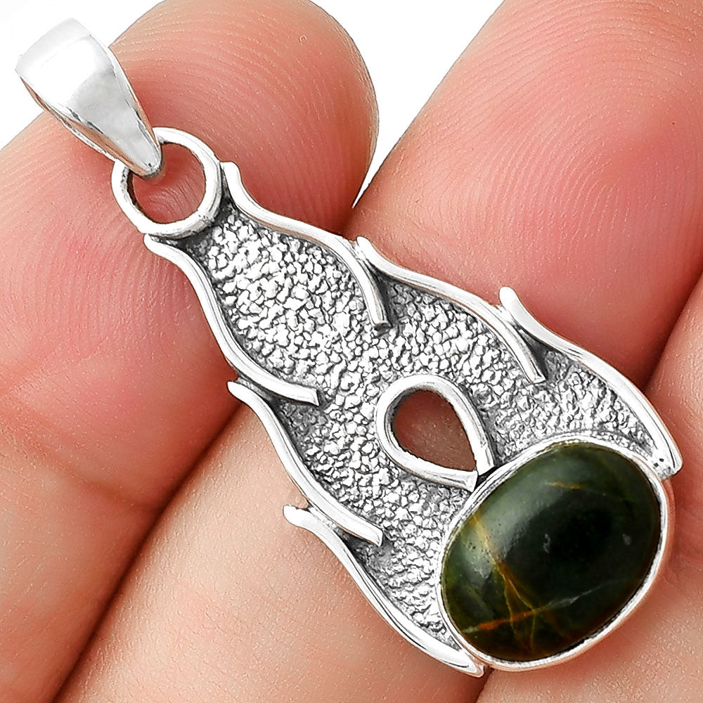 Natural Turkish Rainforest Chrysocolla Pendant P-1400 SDP127288-0