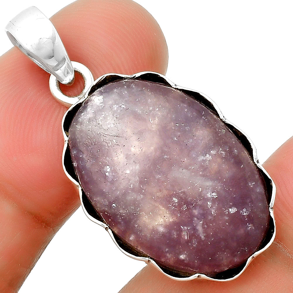 Natural Purple Lepidolite Pendant P-1555 SDP132599-0