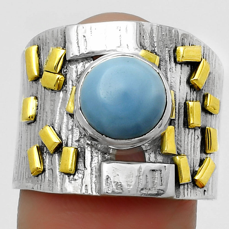 Two Tone - Natural Owyhee Opal Ring size-8.5 R-1543 SDR168430