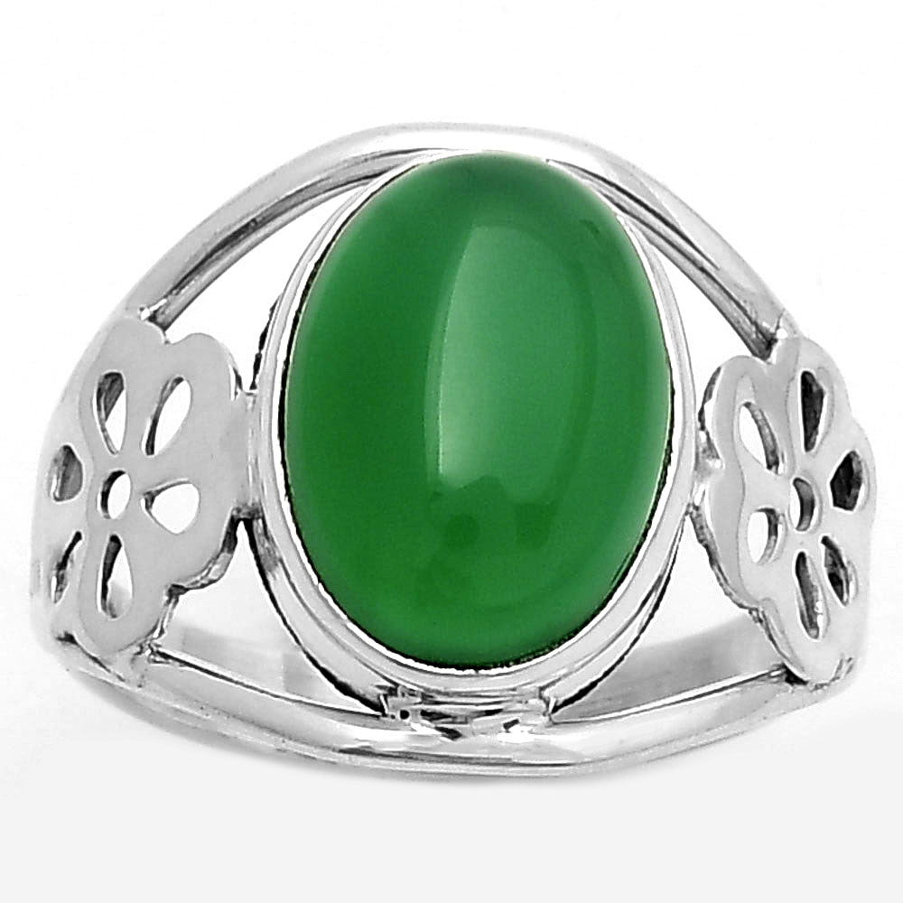 Natural Green Onyx Ring size-9.5 R-1497 SDR172105-0