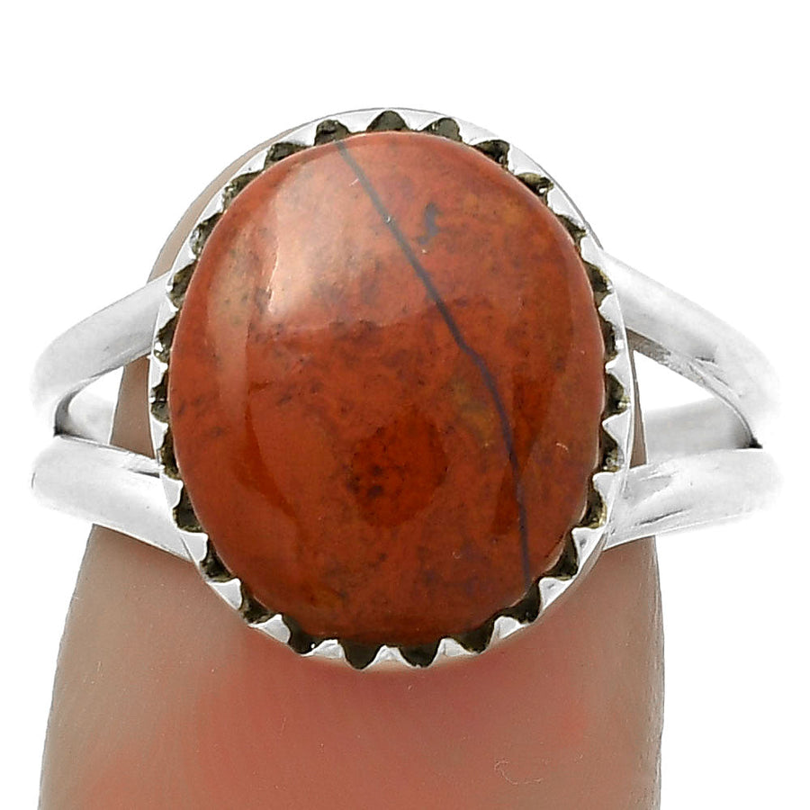 Natural Red Moss Agate Ring size-8.5 R-1210 SDR172374
