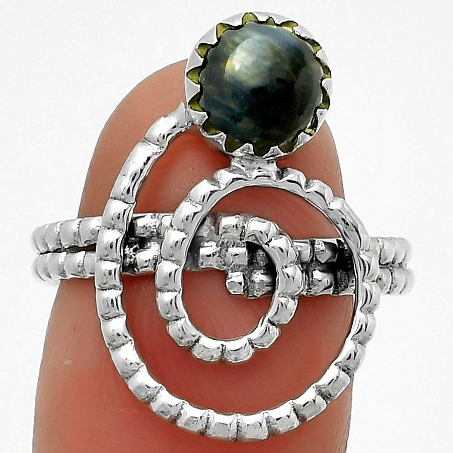 Spiral Natural Pietersite Namibia Ring size-9 R-1456 SDR172601