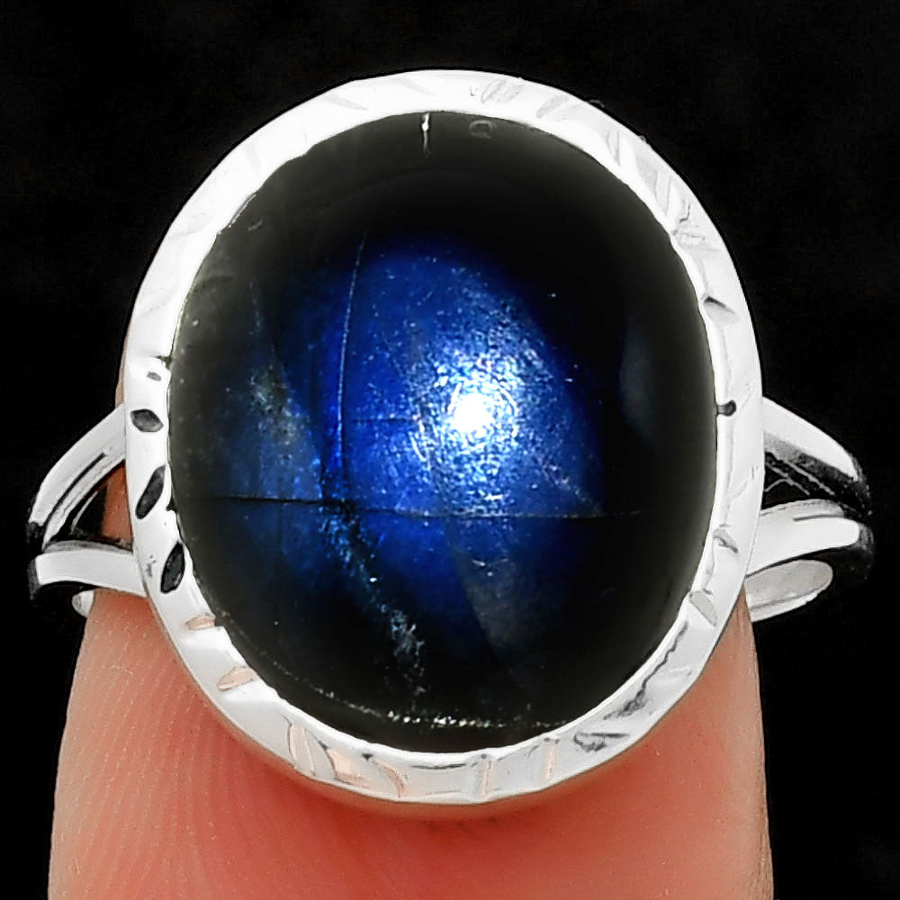 Blue Fire Labradorite - Madagascar Ring size-8 R-1074 SDR190569-0
