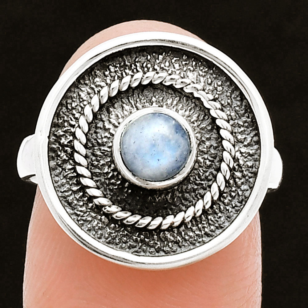 Natural Rainbow Moonstone - India Ring size-7 R-1439 SDR244394-0