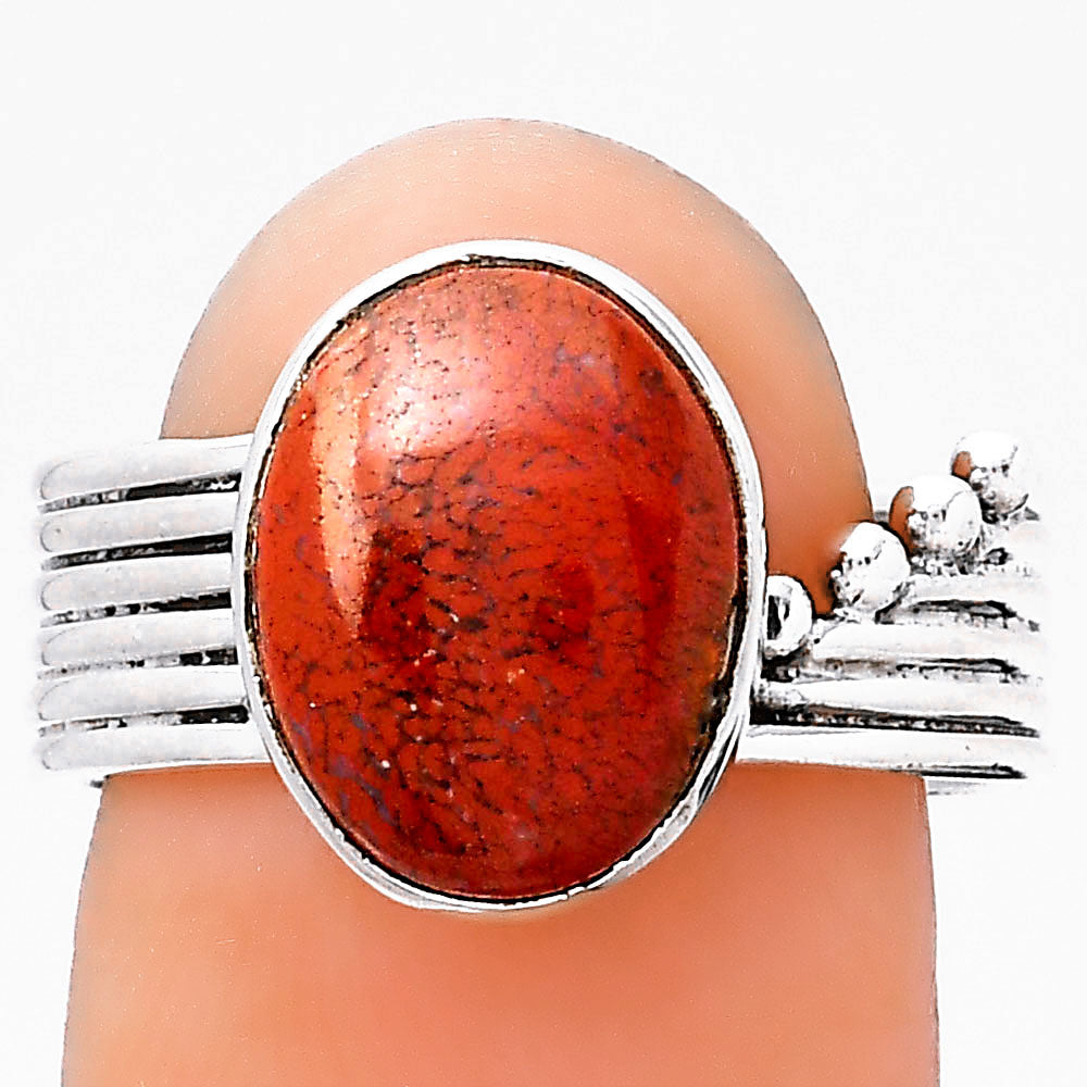 Natural Red Moss Agate Ring size-8 R-1492 SDR246270-0