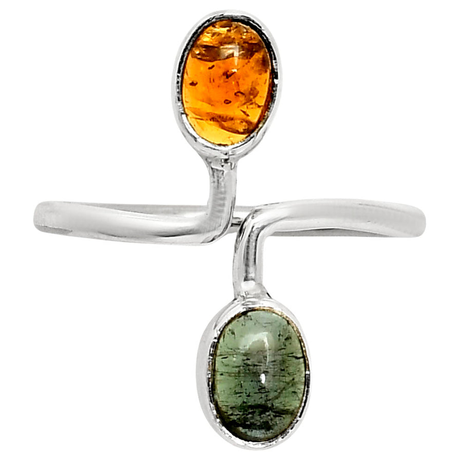 Adjustable Natural Multi Tourmaline Ring size-7 R-1587 SDR249379