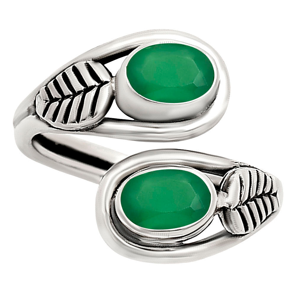 Adjustable - Green Onyx Ring size-7 R-1483 SDR251455-0