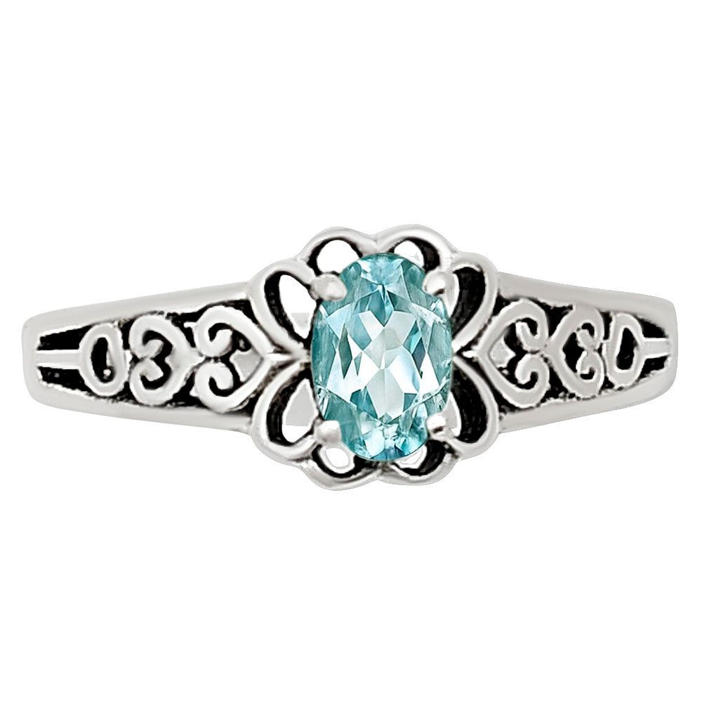 Sky Blue Topaz Ring size-8 R-1172 SDR252574-0