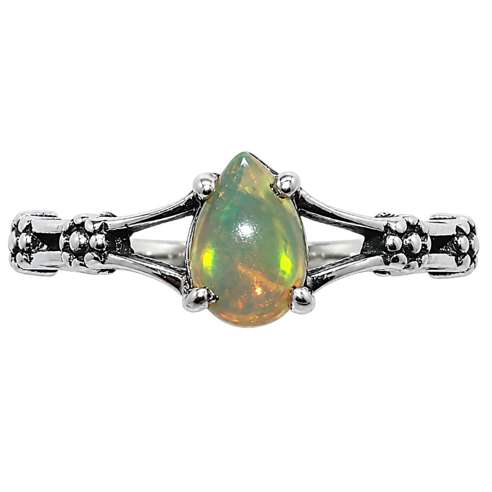 Floral - Ethiopian Opal Ring size-8 R-1720 SDR254945-0