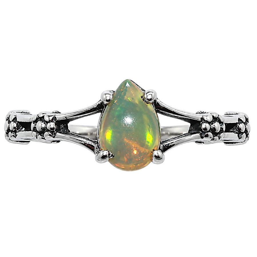 Floral - Ethiopian Opal Ring size-8 R-1720 SDR254945