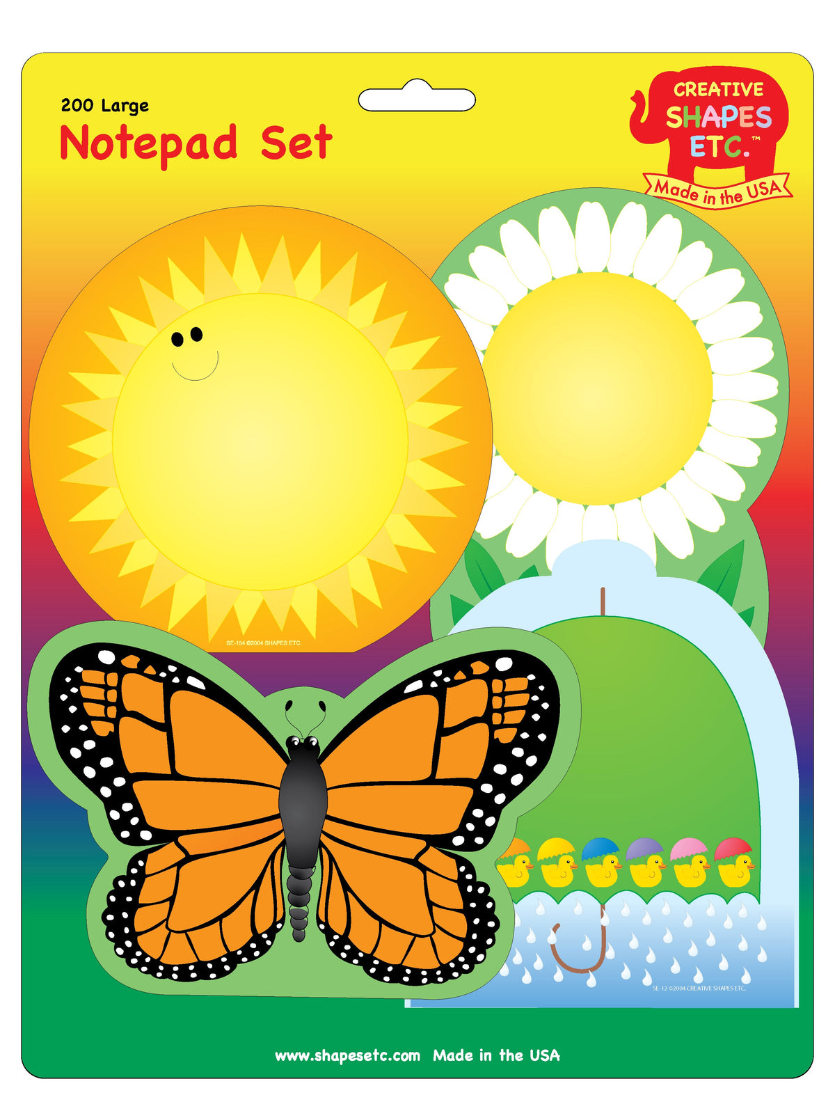 SHAPES ETC. Large Notepad Set- Spring-0