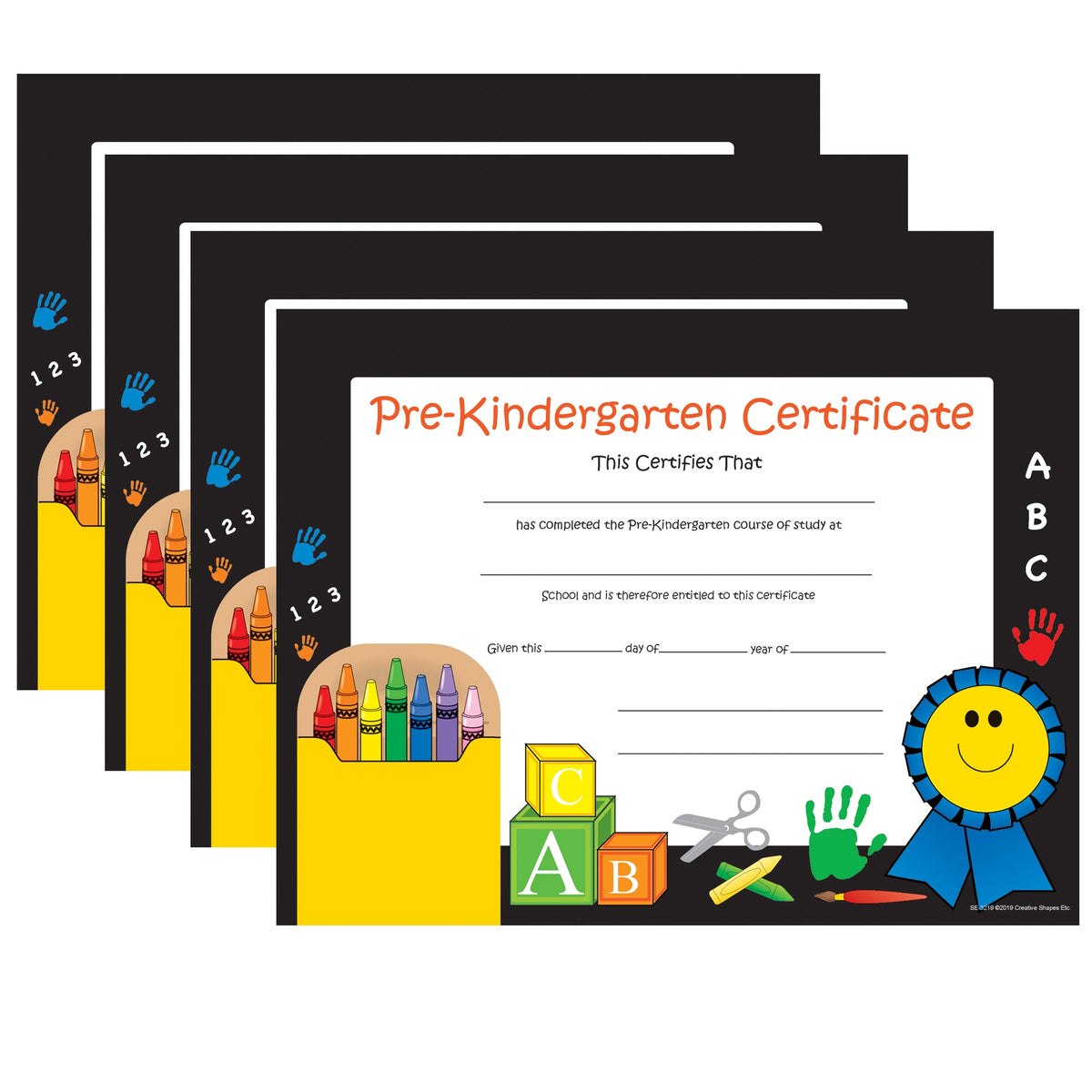 SHAPES ETC. Recognition Certificate - Pre-K Certificate-0