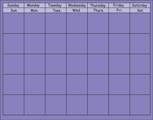 SHAPES ETC. Lavender Horizontal Calendar  - Set of 5-0
