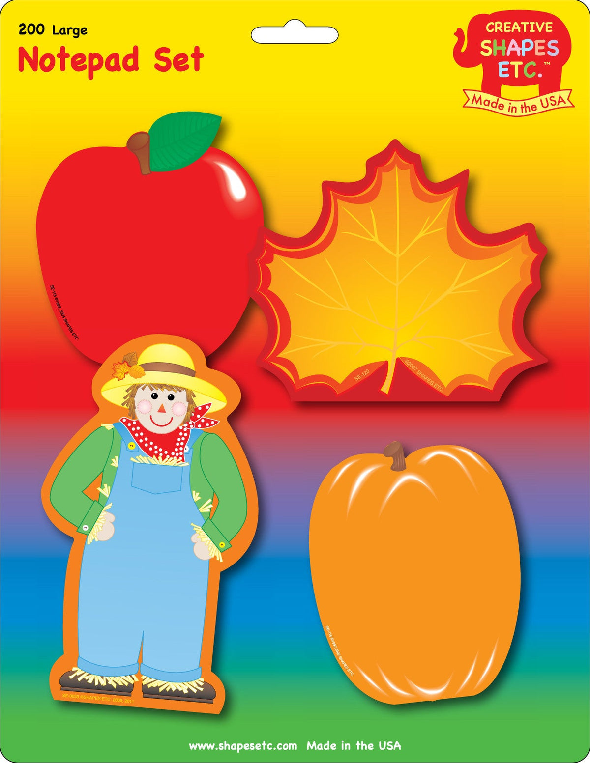 SHAPES ETC. Large Notepad Set - Fall-0