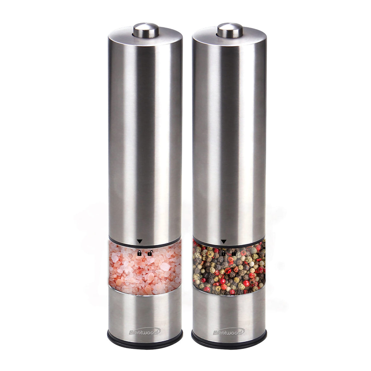 Brentwood Electric Blue LED Salt and Pepper Adjustable Ceramic Grinders-0