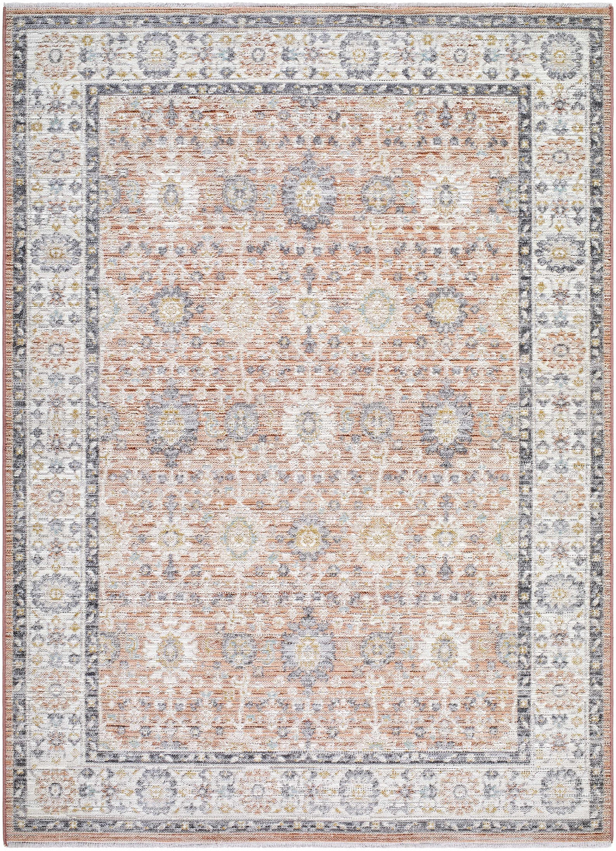 Adilet Dark Pink Washable Area Rug-0