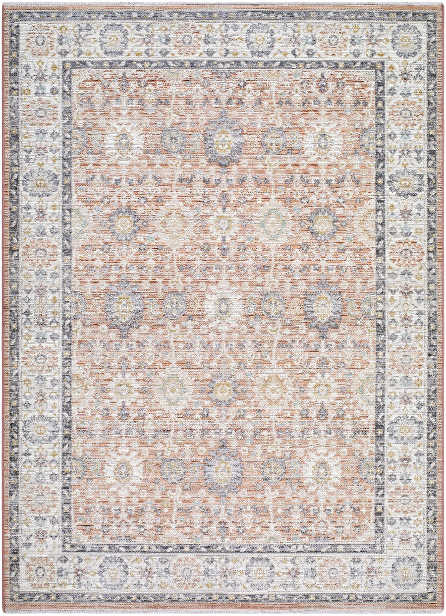 Adilet Dark Pink Washable Area Rug