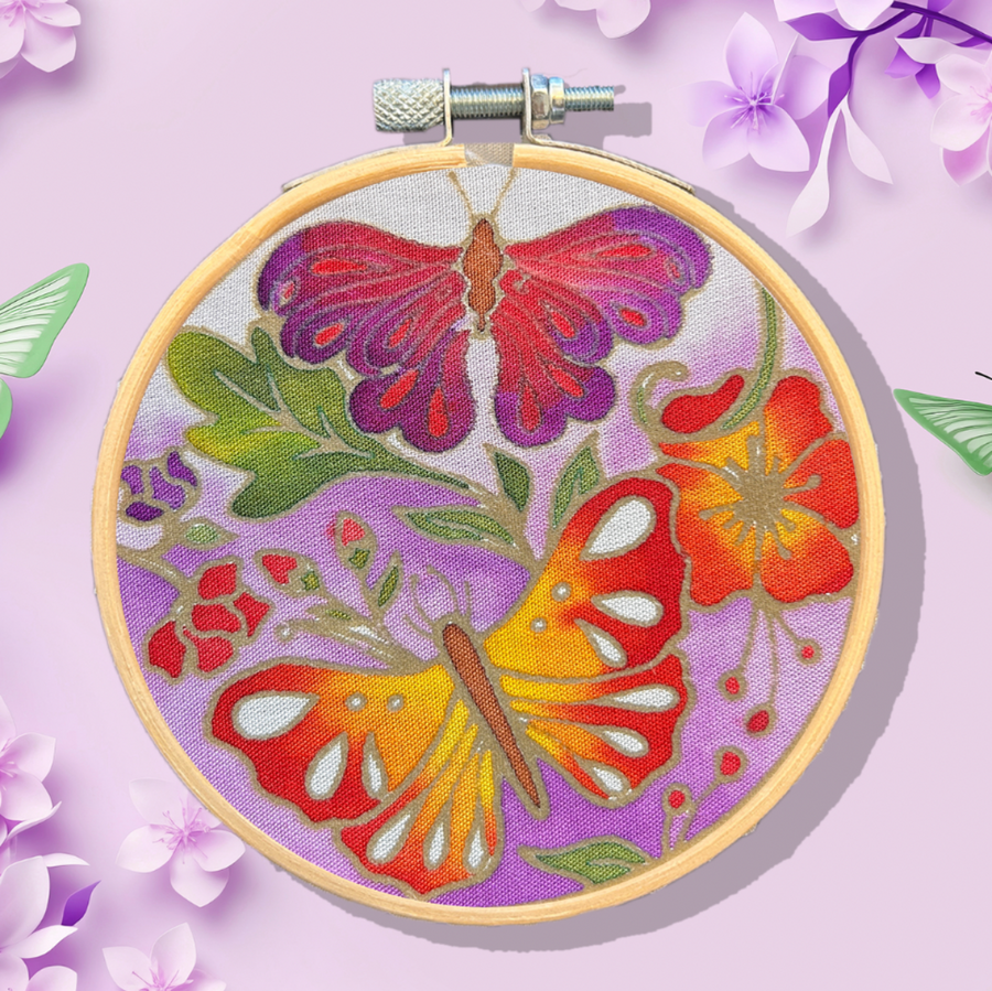 Mini Batik Craft Kit – Flutter By, Butterfly | Hand-Waxed DIY Craft Kit