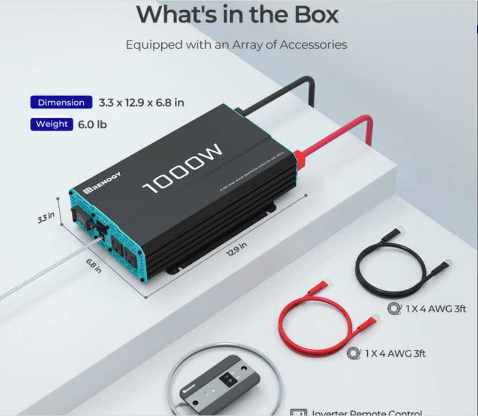 1000W 12V Pure Sine Wave Inverter (New Edition)-0