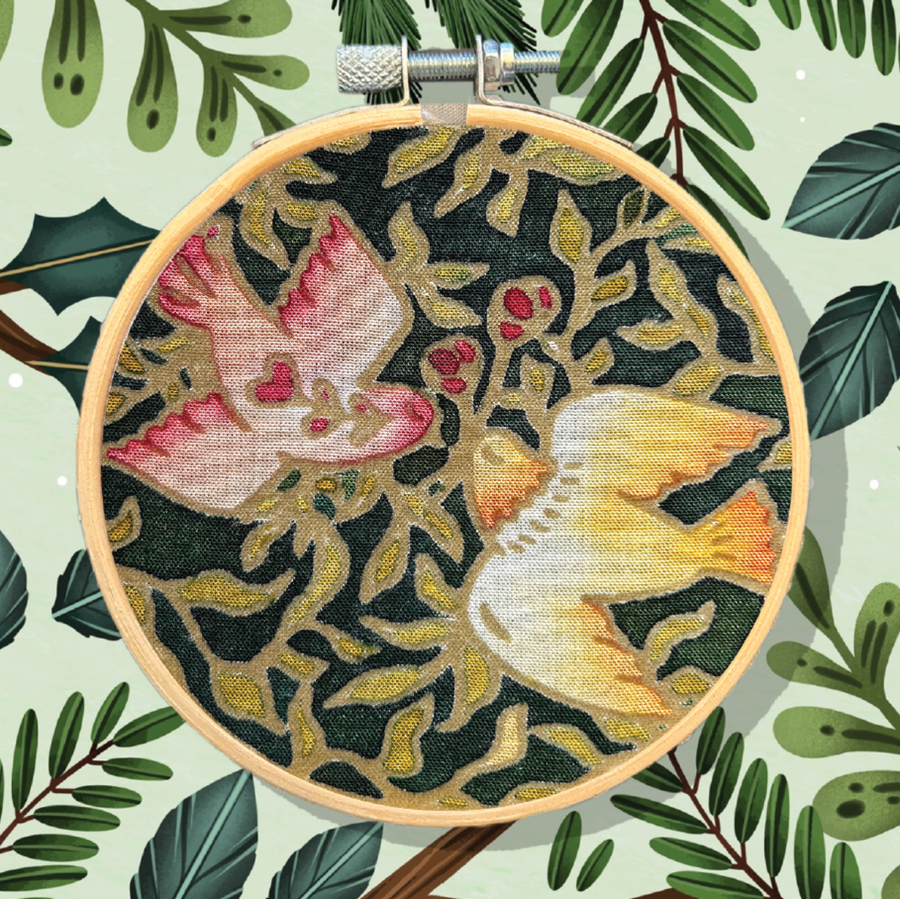 Mini Batik Craft Kit – Forest Dove | Hand-Waxed DIY Craft Kit