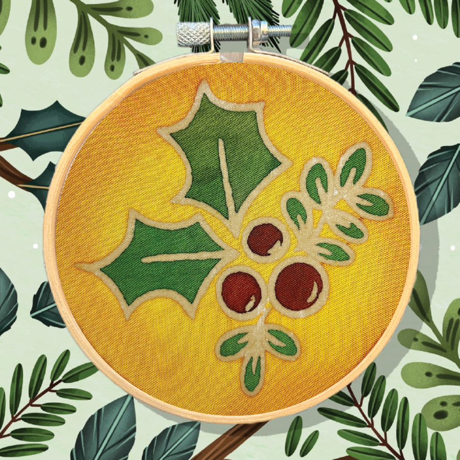 Mini Batik Craft Kit – Holly Molly  | Hand-Waxed DIY Craft Kit