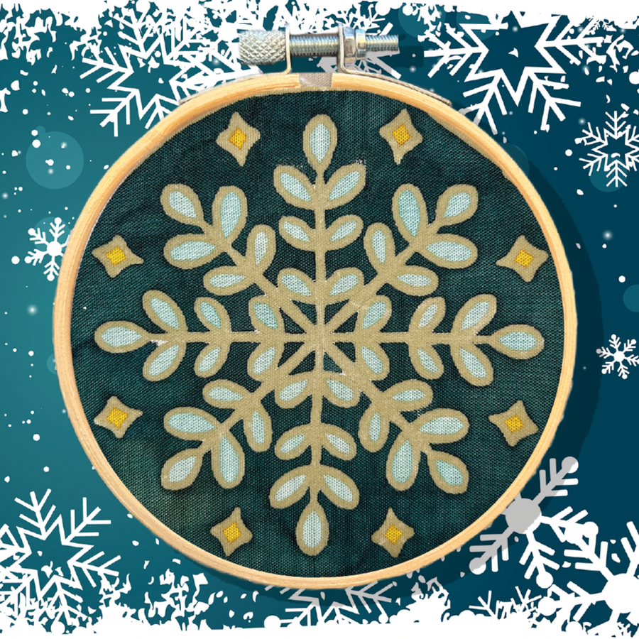 Mini Batik Craft Kit – Winter Snowflake | Hand-Waxed DIY Craft Kit